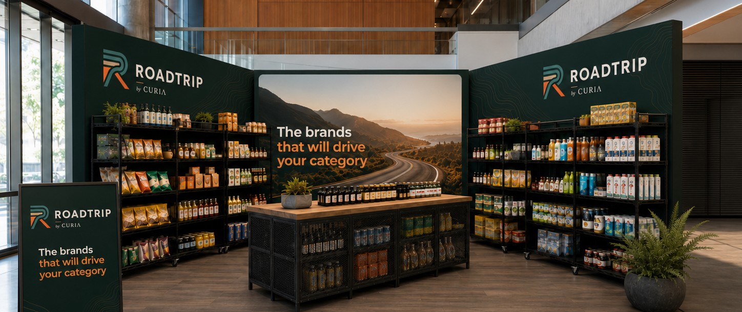 RoadTrip pop-up retail stand built inside a retailer atrium